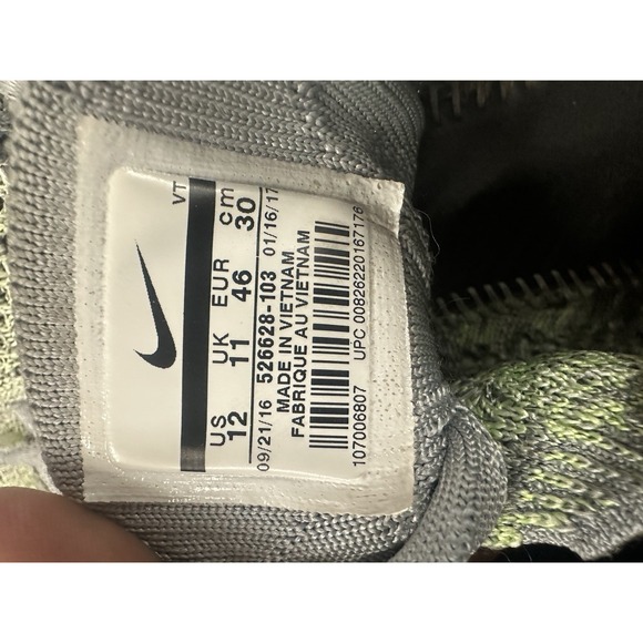 Nike Flyknit Racer Pistachio 2017 ~ Men's Size 12 ~ 526628-103 - Picture 6 of 7
